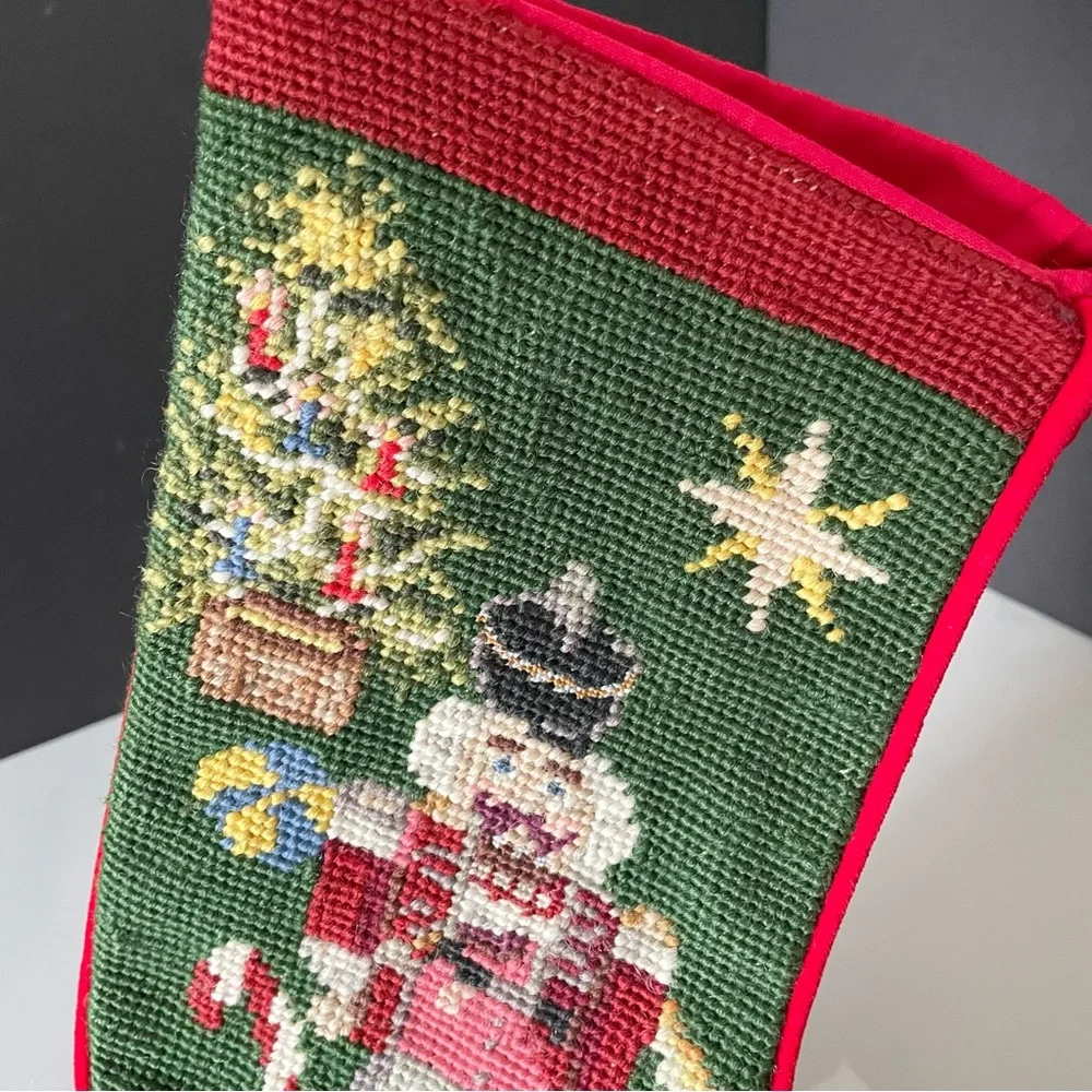 Nutcracker Needlepoint Holiday Stocking